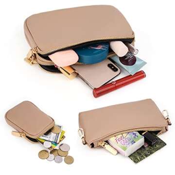 UTO Small Crossbody Bags for Women 3 in 1 Trendy Belt Purse Fashion Designer Mini Cute Sling Fanny Chest Pack