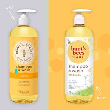 Burt's Bees Baby Shampoo and Wash Set, 2-in-1 Natural Origin Plant Based Formula for Sensitive Skin,...