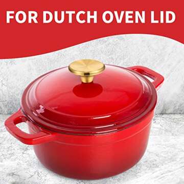 Stainless Steel Dutch Oven Knobs - Easy to Install