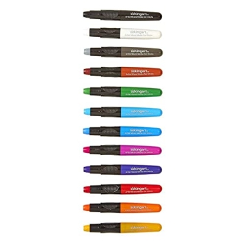 KINGART 12 Gel Stick Crayons Vibrant Water-Soluble Art