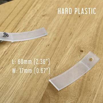 Hard Plastic Drawer Stops with Screws, Clear Non-Slip Drawer Stop Hardware Replacement for Dresser Drawers (20)