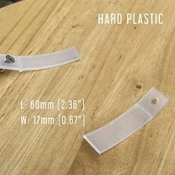 Hard Plastic Drawer Stops with Screws, Clear Non-Slip Drawer Stop Hardware Replacement for Dresser Drawers (20)
