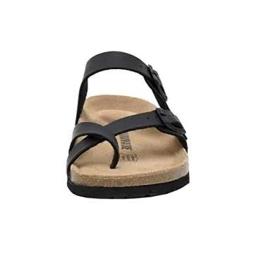 CUSHIONAIRE Luna Women's Cork Footbed Sandals