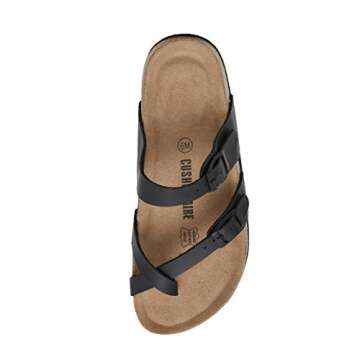 CUSHIONAIRE Luna Women's Cork Footbed Sandals
