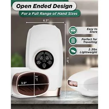 Lunix LX3 Hand Massager with Heat for Pain Relief