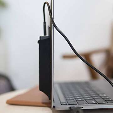 TECH FLUENT - External Hard Drive Holder - Portable HDD & SSD Adhesive Case - Organizer Pouch Wireless Storage for Samsung Sandisk WD Seagate Toshiba ADATA LaCie (Big Size 5.94 x 4.52 x 0.12 in)