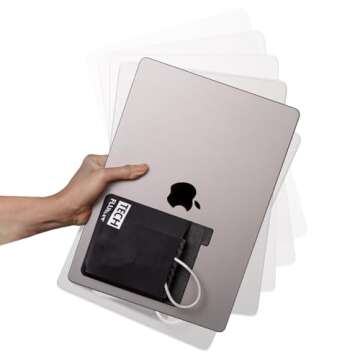 TECH FLUENT - External Hard Drive Holder - Portable HDD & SSD Adhesive Case - Organizer Pouch Wireless Storage for Samsung Sandisk WD Seagate Toshiba ADATA LaCie (Big Size 5.94 x 4.52 x 0.12 in)