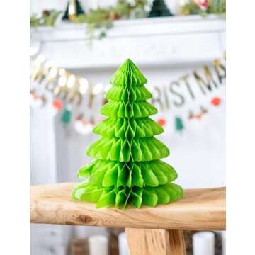 Unique Christmas Tree Honeycomb Centerpiece for Festive Decor