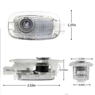 2 Pcs Non-Fading MB Door Light Logo, Projector Welcome Lamp Door Light Puddle Lights Kit Compatible with Accessories W221 S Class 2008 2013 S500 S350 S63 S65 (S Class, W221 2006–2013)