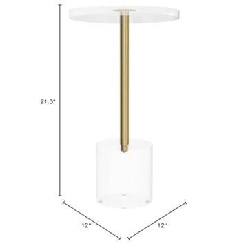 Artmaze Clear Acrylic End Table for Modern Living Spaces