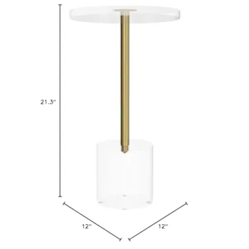 Artmaze Clear Acrylic End Table for Modern Living Spaces