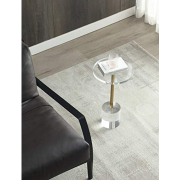 Artmaze Clear Acrylic End Table for Modern Living Spaces