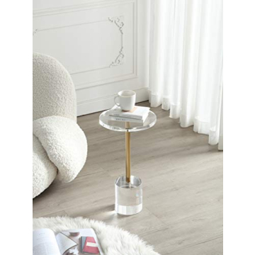Artmaze Clear Acrylic End Table for Modern Living Spaces