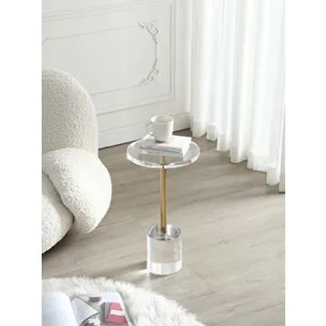 Artmaze Clear Acrylic End Table for Modern Living Spaces