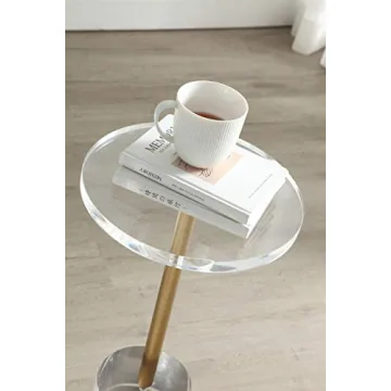 Artmaze Clear Acrylic End Table for Modern Living Spaces