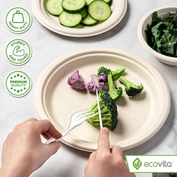 Ecovita Eco-Friendly Compostable Plates – 150 Count!