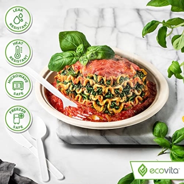 Ecovita Eco-Friendly Compostable Plates – 150 Count!