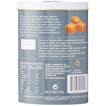 Gardiners of Scotland Handmade Fudge 250g Tin - Isle of Skye Sea Salt & Caramel Fudge