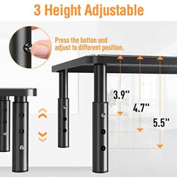 ELIVED Adjustable Monitor Stand Riser for Ergonomic Comfort