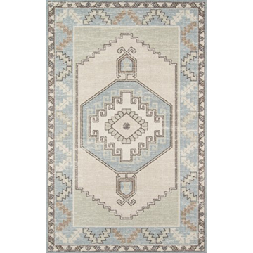 Momeni Anatolia Area Rug in Light Blue for Timeless Decor