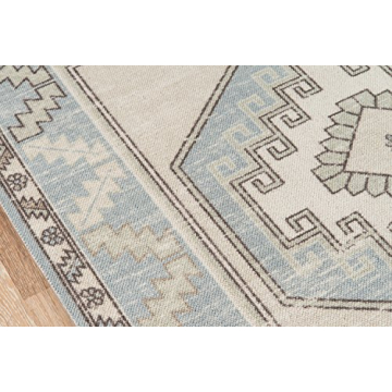 Momeni Anatolia Area Rug in Light Blue for Timeless Decor