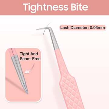 Fiber Tip Lash Tweezers for Precision Eyelash Extensions