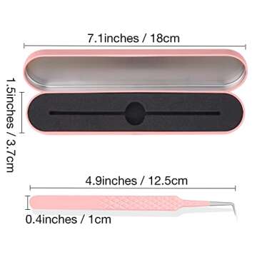 Fiber Tip Lash Tweezers for Precision Eyelash Extensions