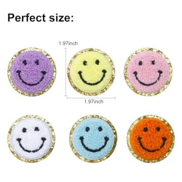 HSCSO Smile Face Patches | Fun Glitter Accessories