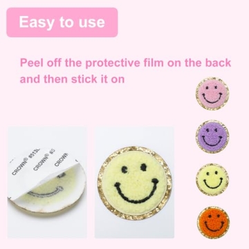 HSCSO Smile Face Patches | Fun Glitter Accessories