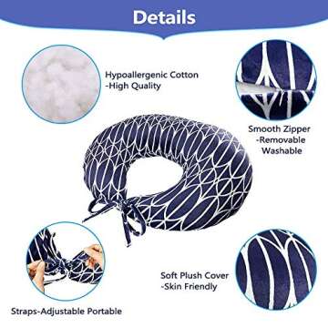 BBL Pillow After Surgery Brazilian Butt Lift Pillow Post Surgery Recovery for Sitting Sleeping Driving Booty Butt Pillows for Women Lumbar Back Hip Cushion Seat Support Foam BBL Wedge Pillow