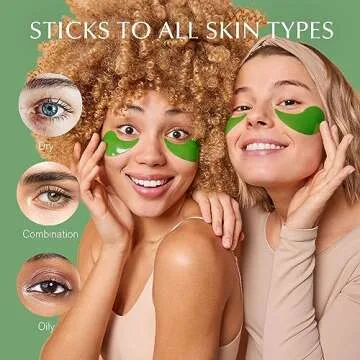 Under Eye Patches Dark Circles Under Eye Masks for Puffiness - Green Tea Eye Gel Pads Retinol Collagen Hyaluronic Acid Moisturizing & Reducing Wrinkles 20 Pairs (Green)