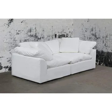 Sunset Trading White Modular Performance Sectional Sofa