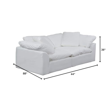 Sunset Trading White Modular Performance Sectional Sofa