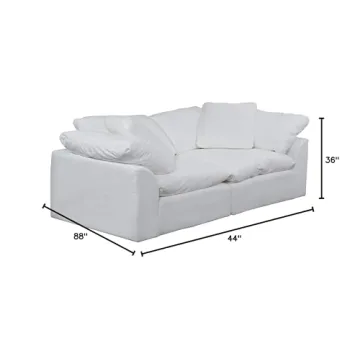 Sunset Trading White Modular Performance Sectional Sofa