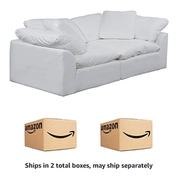 Sunset Trading White Modular Performance Sectional Sofa