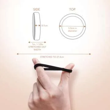 Kitsch Nylon Hair Ties for Girls & Women - No Snag, Pain-free Hair Ties No Damage Ideal for Ponytail...