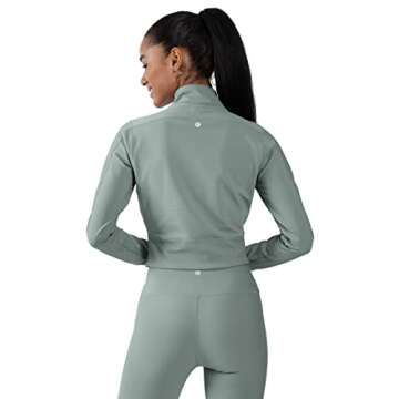 90 Degree Women's Ribbed Half Zip Jacket - Stylish & Versatile