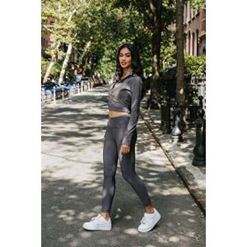 90 Degree Women's Ribbed Half Zip Jacket - Stylish & Versatile