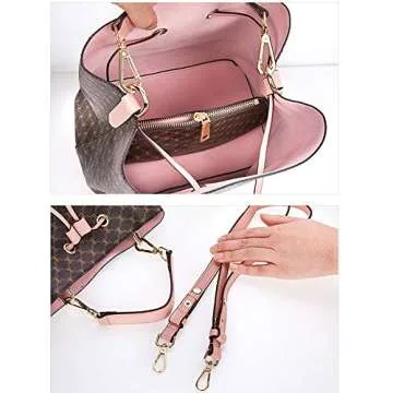 Violett Handbags Stylish Drawstring Bucket Bag - Pink