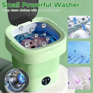Compact 15L Portable Washing Machine for Travel & Home