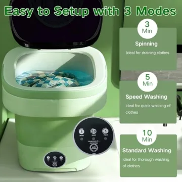 Compact 15L Portable Washing Machine for Travel & Home