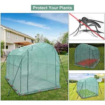 Stonehomy Walk-in Greenhouse for Outdoors, 10x7x7FT Heavy Duty Green House for Plants Winter, Large Tunnel Warm House for Gardening with PE Cover and Roll-up Zipper Door