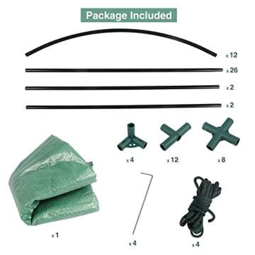 Stonehomy Walk-in Greenhouse for Outdoors, 10x7x7FT Heavy Duty Green House for Plants Winter, Large Tunnel Warm House for Gardening with PE Cover and Roll-up Zipper Door