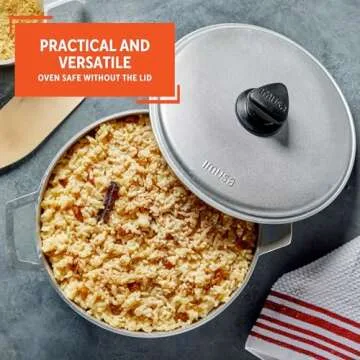 IMUSA Traditional Caldero made in Colombia with Lid, 4.8 Quart, Silver