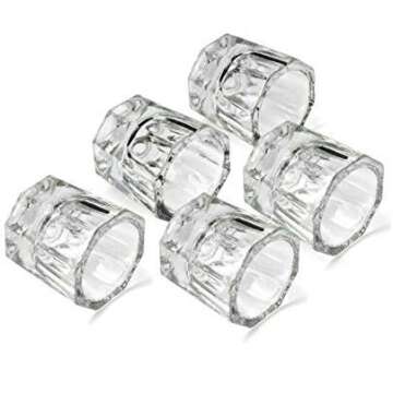 DORUS 10 Nail Art Acrylic Liquid Powder Dappen Dish Glass Crystal Cup Glassware Tools