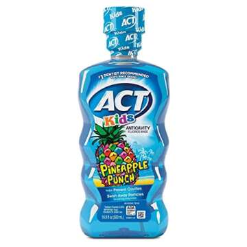 ACT Kids Anticavity Fluoride Rinse, Pineapple Punch, 16.9 Ounce (Pack of 3)