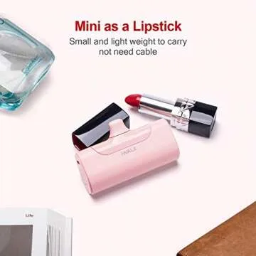 iWALK Small USB-C Portable Charger, 4500mAh Portable Charger for iPhone 16/15 16 Plus 16 Pro Max Mini Power Bank for Samsung Galaxy S25 S24 S23, Z Flip 5, Note, Moto, LG, Google Pixel, Pink