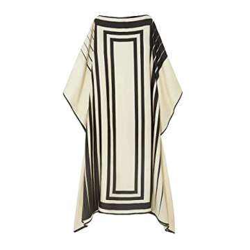 Modest Wear Women Soft Satin Silk Printed Kaftan,Kurta,Beach Party wear Kaftan,Luxury Silk Caftan Si...