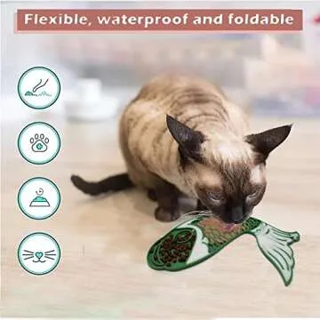Licking Mat for Cats,Fish-Shaped Cat Slow Feeders Lick Mat, Non-Slip Slow Feeders Licking Mat with Suction Cups for Reducing Boredom, Great for Bathing and Grooming（Pink）