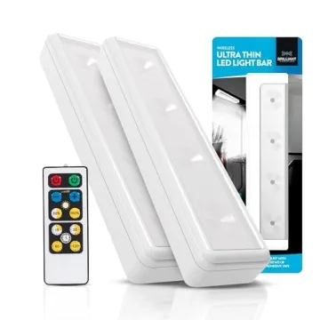 Brilliant Evolution Stick On Touch Wireless Lights with Remote - Battery-Powered LED Under Cabinet L...